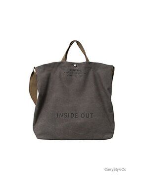 Canvas Tote Handbag Casual Shoulder Crossbody Top Handle Work Bag